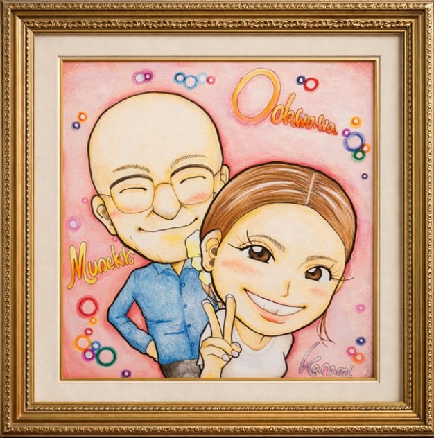 仲良し親子Odawara様の似顔絵